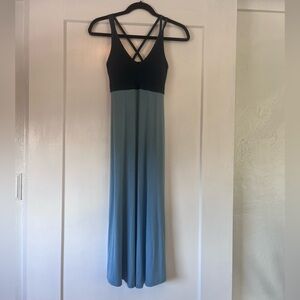 Athleta inspired teal midi dress